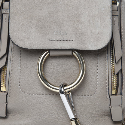 Chloe Suede Calfskin Mini Faye Backpack Motty Grey 13 of 14