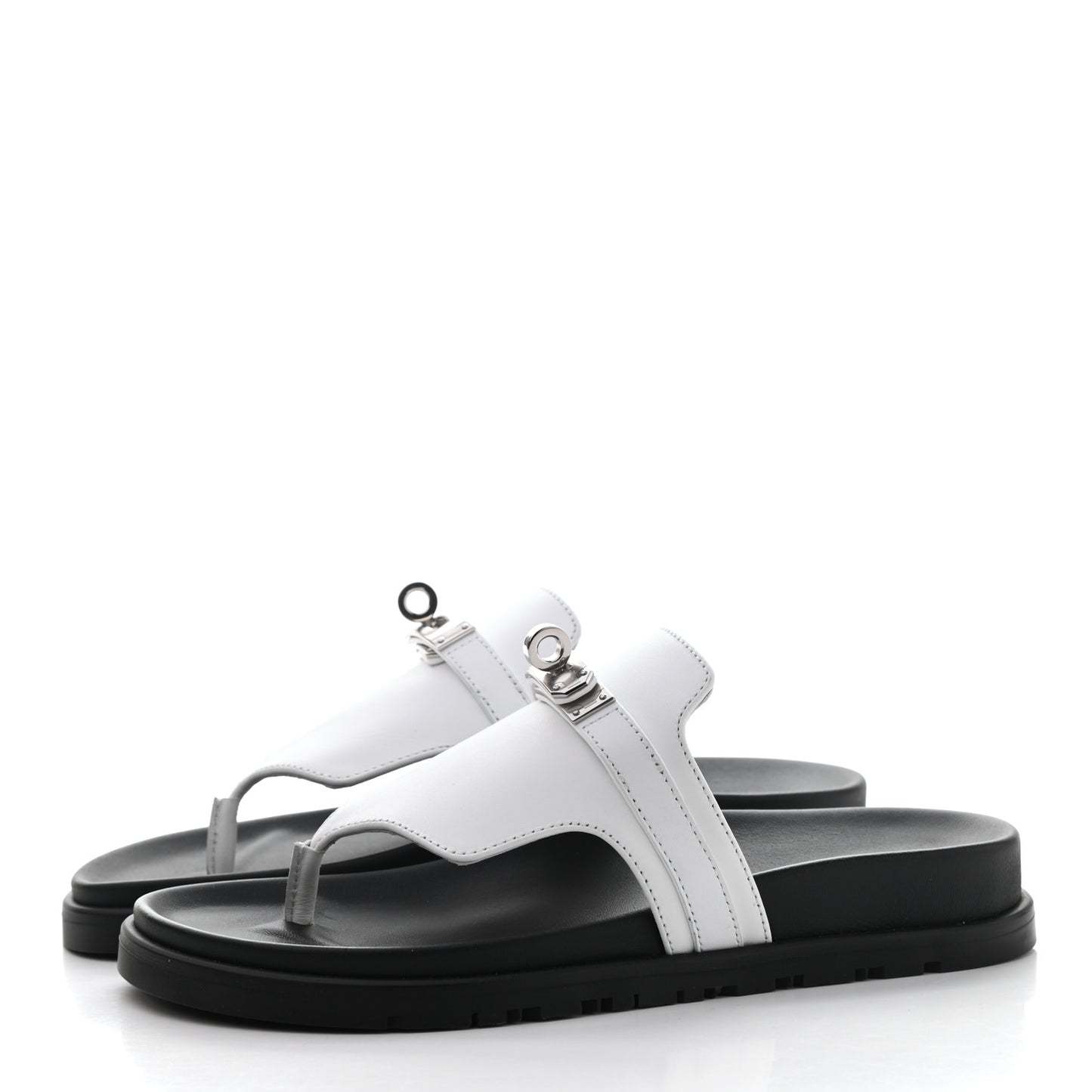 Calfskin Womens Empire Sandals 35 White