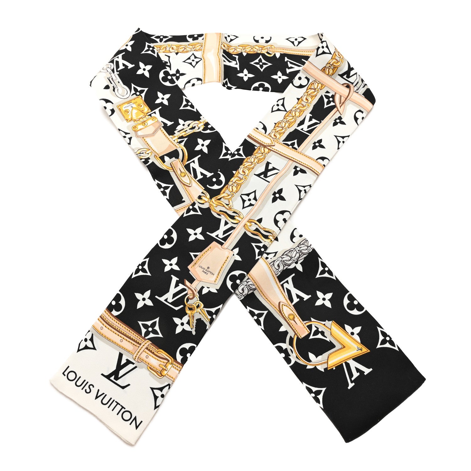 Louis Vuitton Silk Monogram Confidential Bandeau Black 1 of 3
