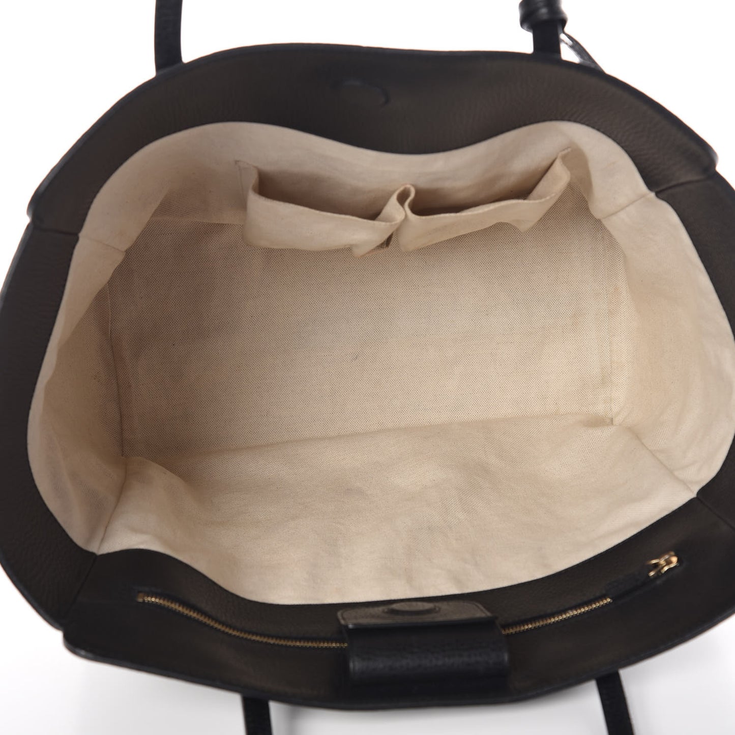 Pebbled Calfskin Medium Swing Tote Black