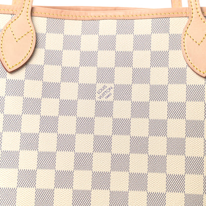 Louis Vuitton Damier Azur Neo Neverfull MM Rose Ballerine 10 of 11