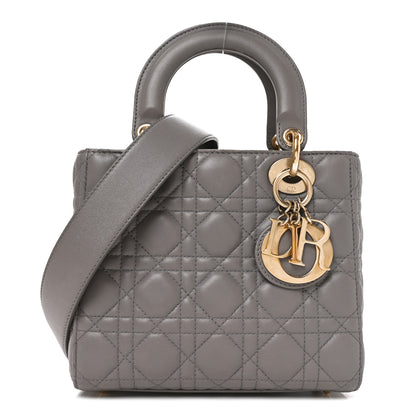 Christian Dior Lambskin Cannage Small My ABCDior Lady Dior Grey 1 of 10