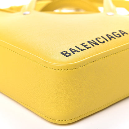 Balenciaga Shiny Day Calfskin Logo XS Triangle Duffle Jaune Black 8 of 9