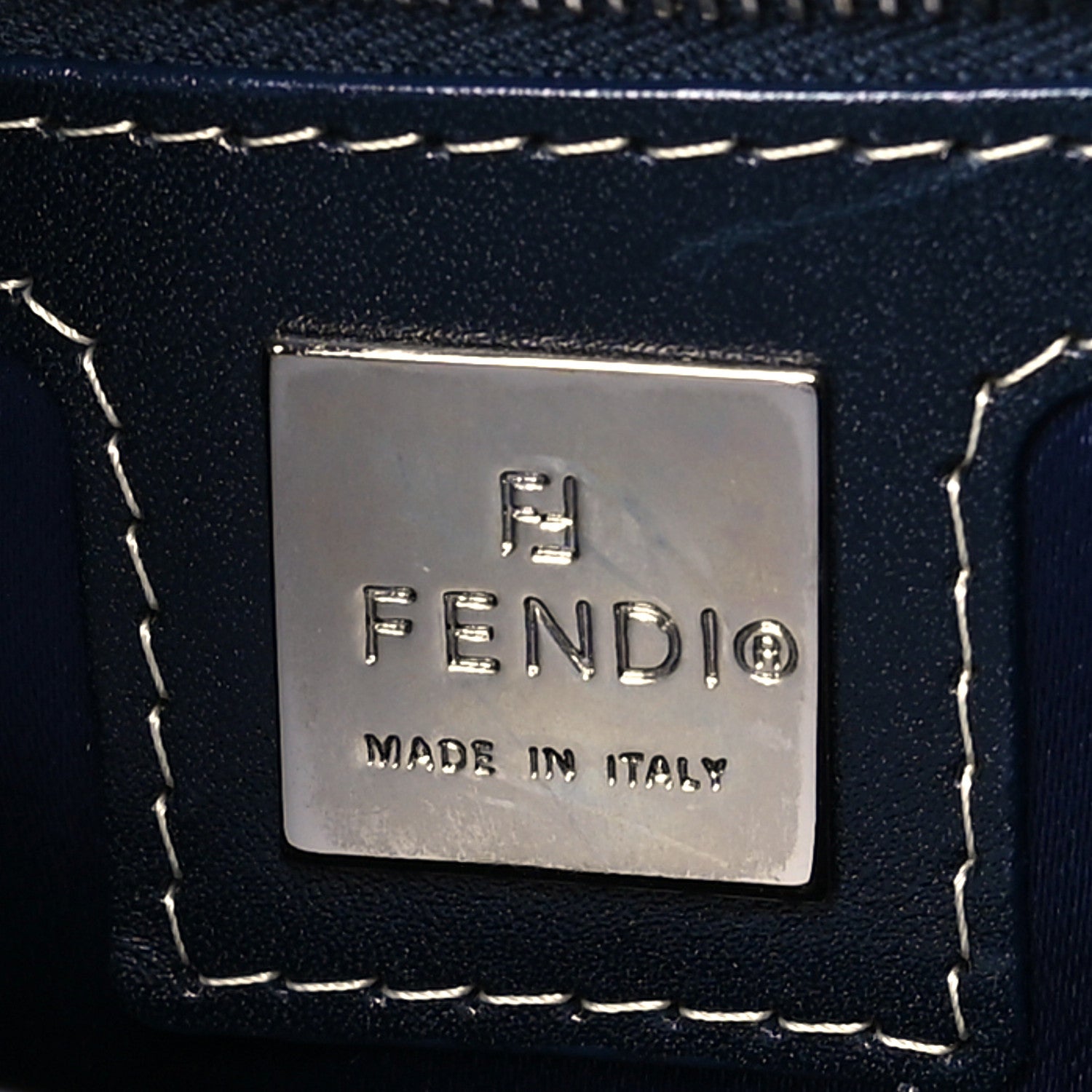 Fendi Zucchino Mama Baguette Navy 6 of 9