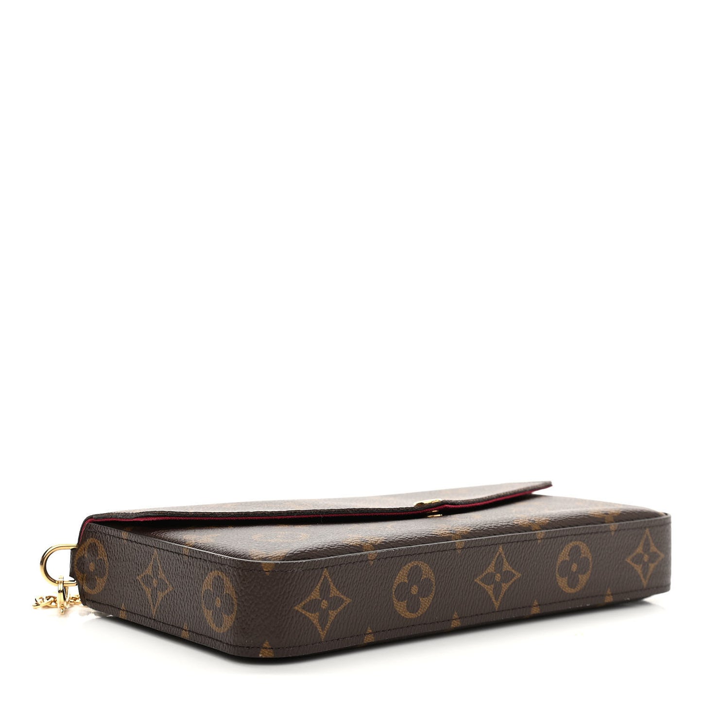 Monogram Pochette Felicie Chain Wallet Fuchsia