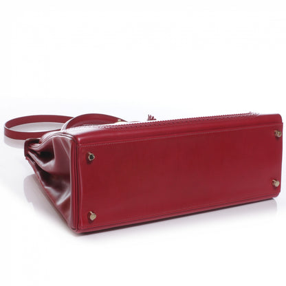 Hermes Tadelakt Ghillies Retourne Kelly 35 Rubis 4 of 10