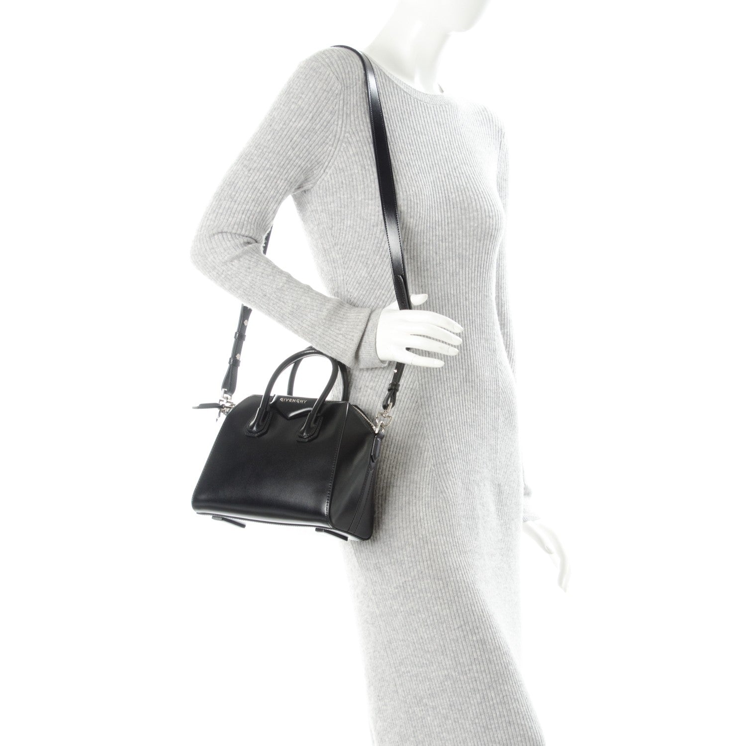 Givenchy Shiny Lord Calfskin Mini Antigona Black 2 of 7