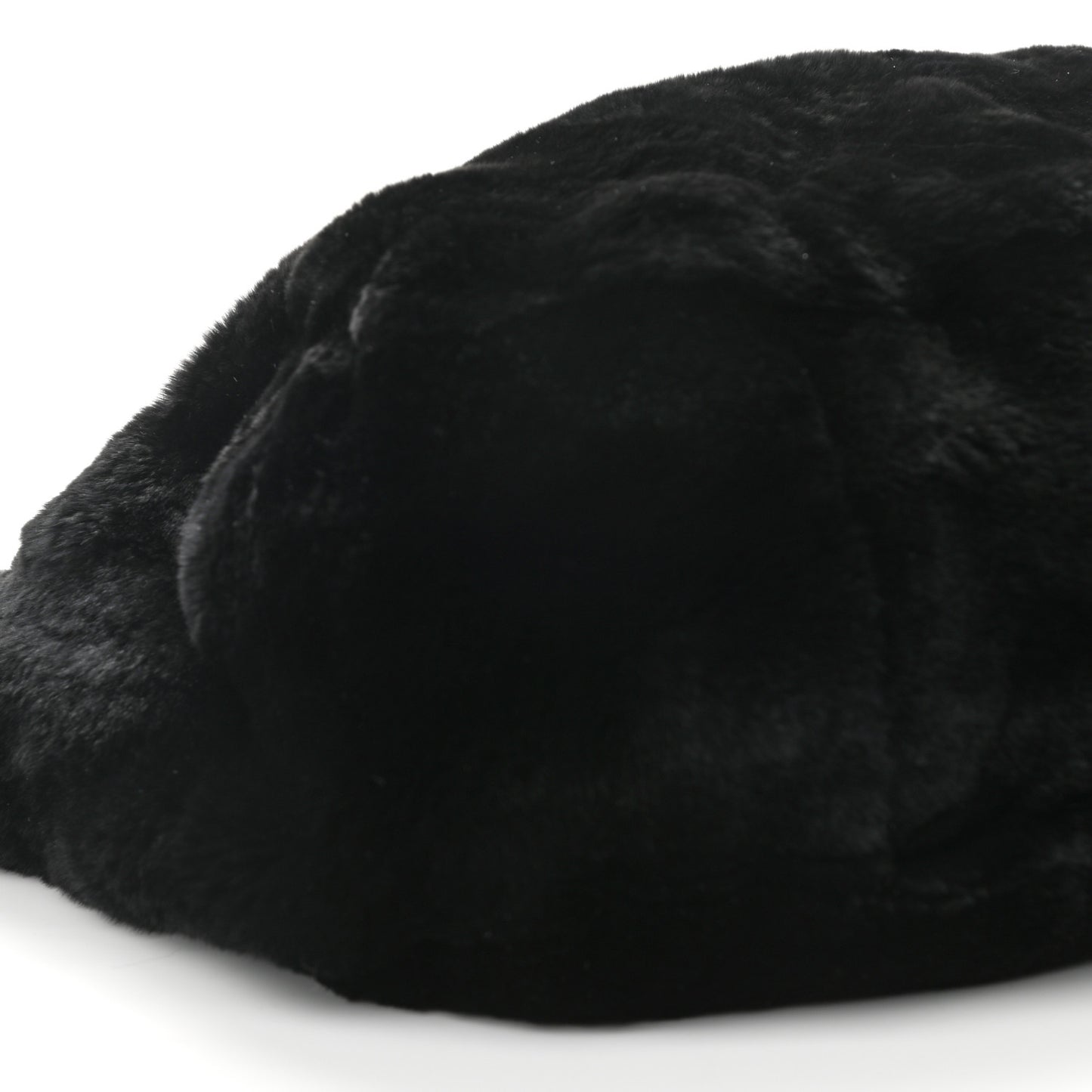 Lapin Rabbit Fur Shoulder Bag Black