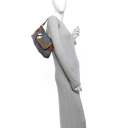 Fendi Denim Small Media Jeans Chef Shoulder Bag Blue Cuoio 2 of 11