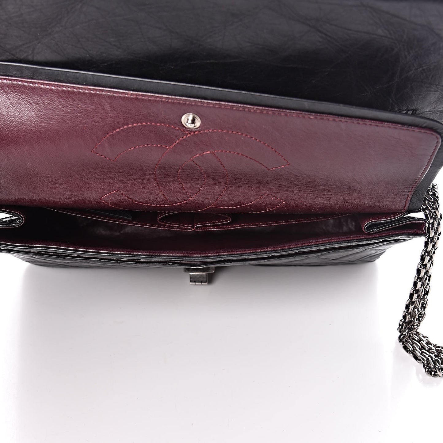 Aged Calfskin Quilted 2.55 Reissue 226 Flap Black