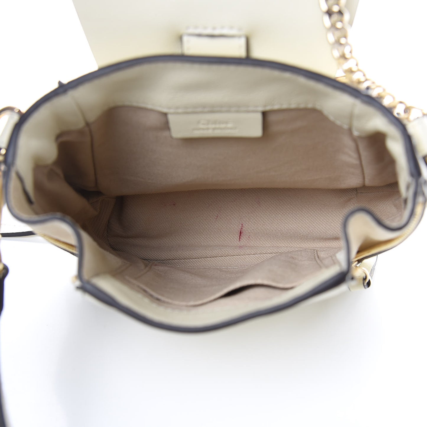 Suede Calfskin Mini Faye Backpack Off White