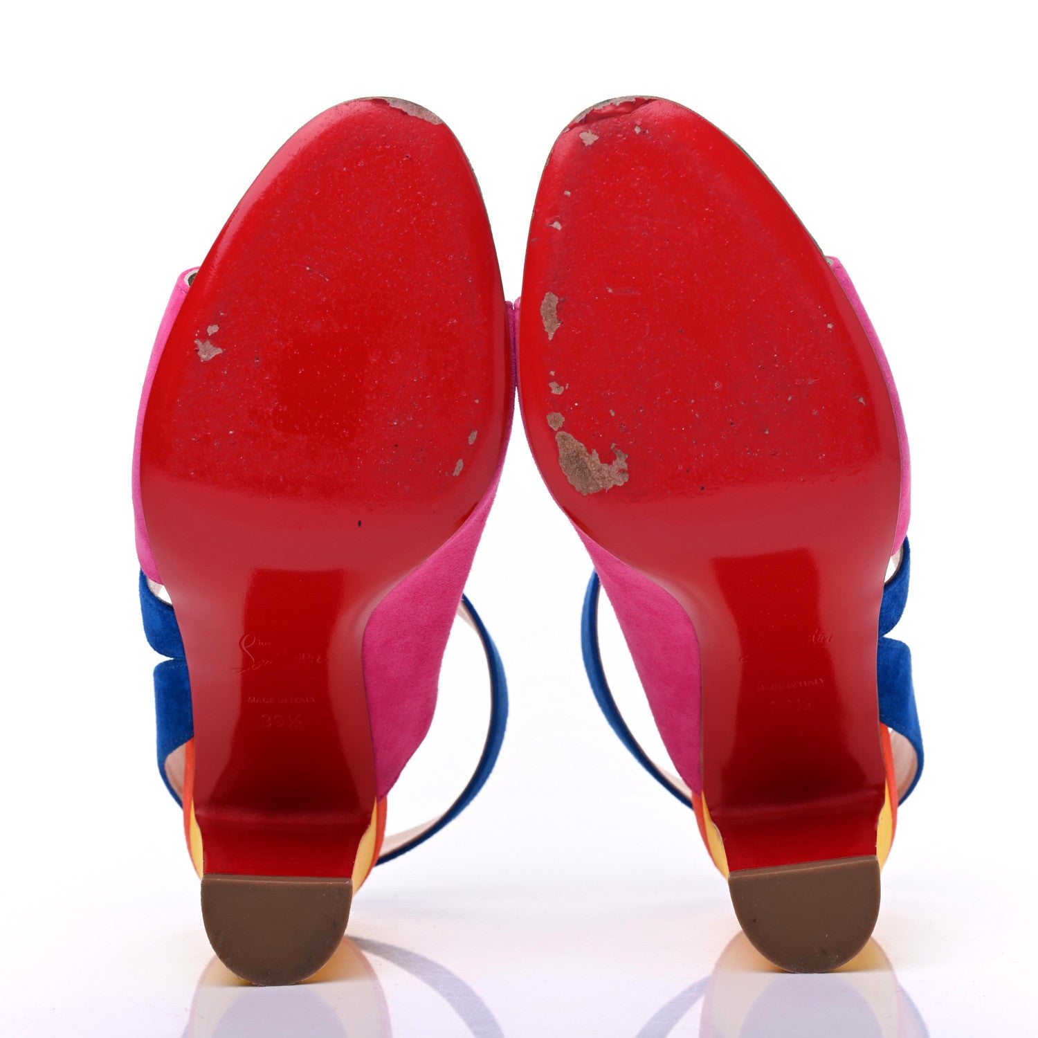 Christian Louboutin Veau Velours Tablissima Sandal 39.5 Multicolor 5 of 20