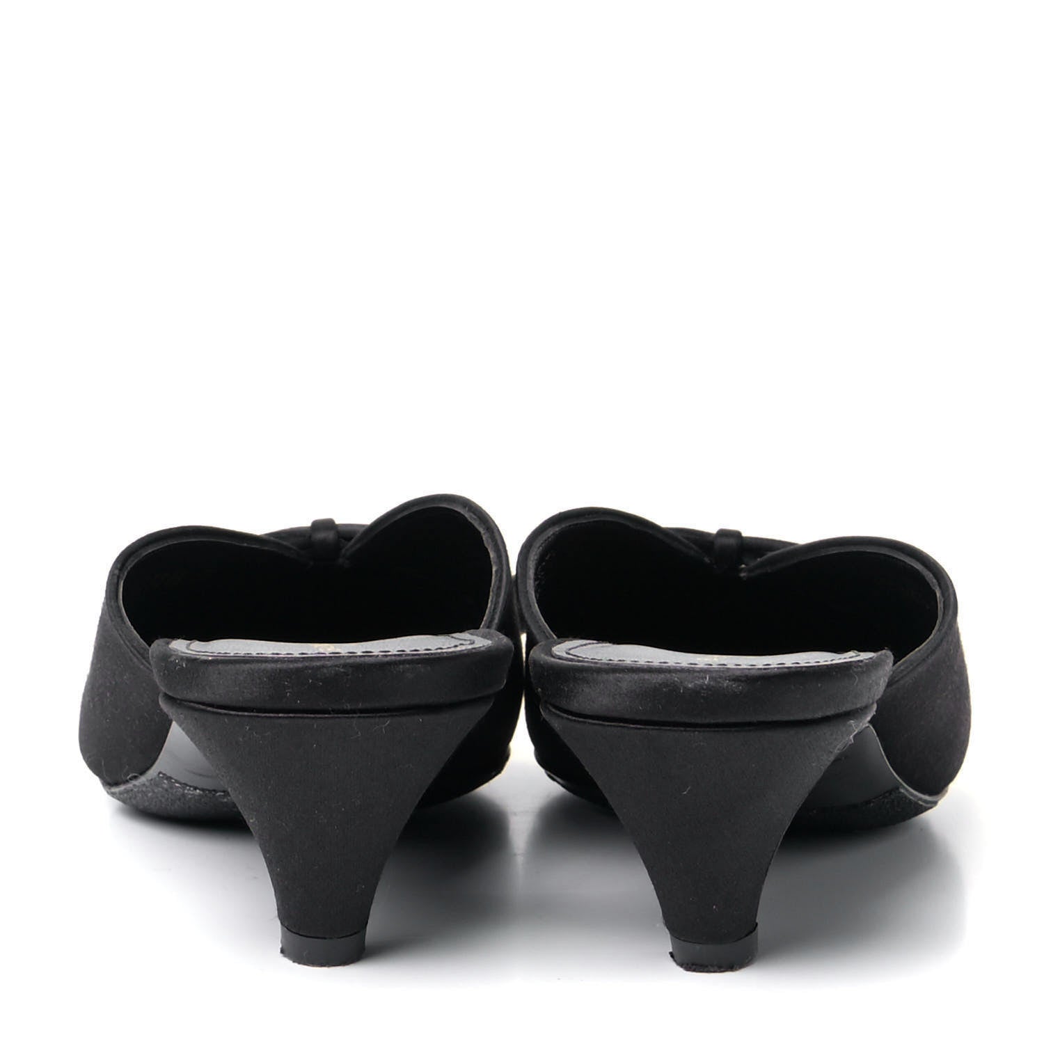 Balenciaga Satin Pointed Toe Knife Mules 39 Black 3 of 6