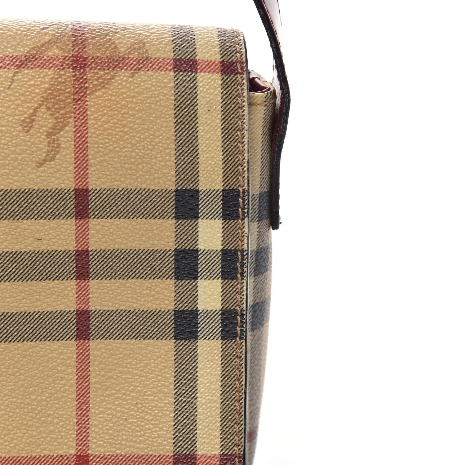 Burberry Haymarket Check Shoulder Bag Military Red 12 of 17