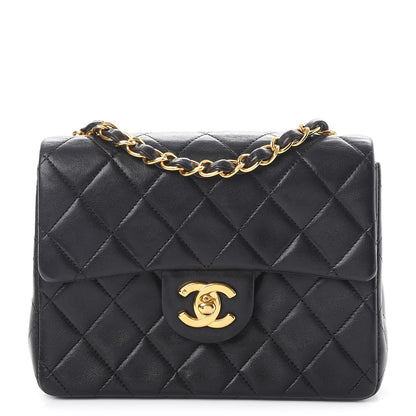 Chanel Lambskin Quilted Mini Square Flap Black 1 of 9