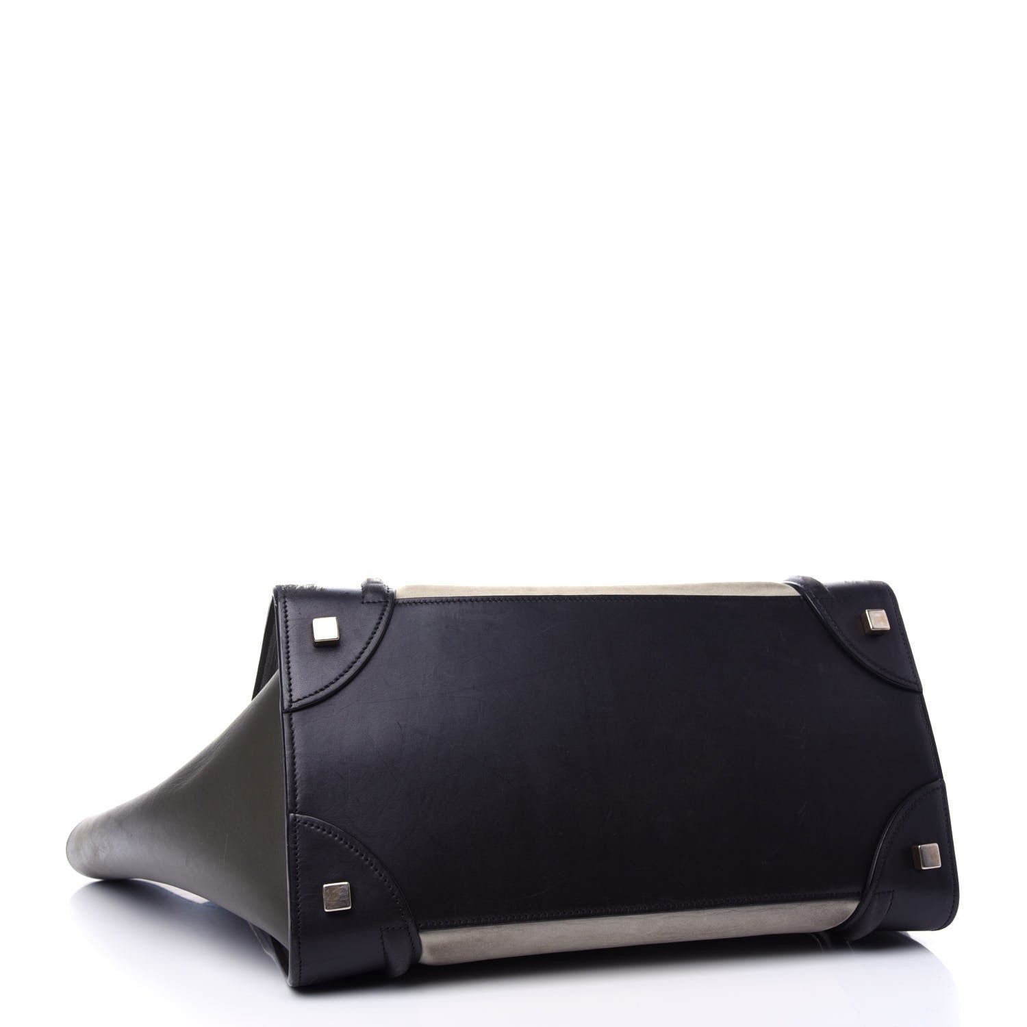 Celine Nubuck Smooth Calfskin Mini Tri-Color Luggage Olive 4 of 10