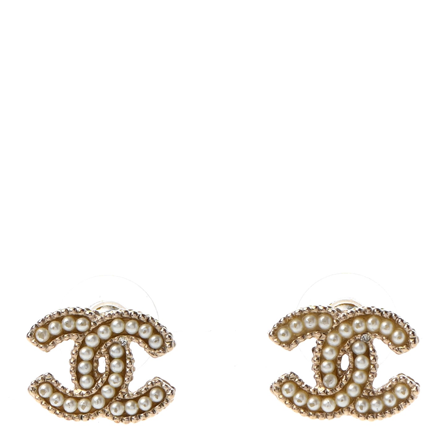 Pearl CC Earrings Gold