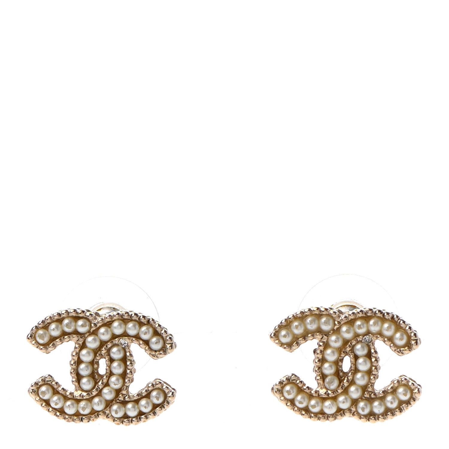 Chanel Pearl CC Earrings Gold 1 of 4
