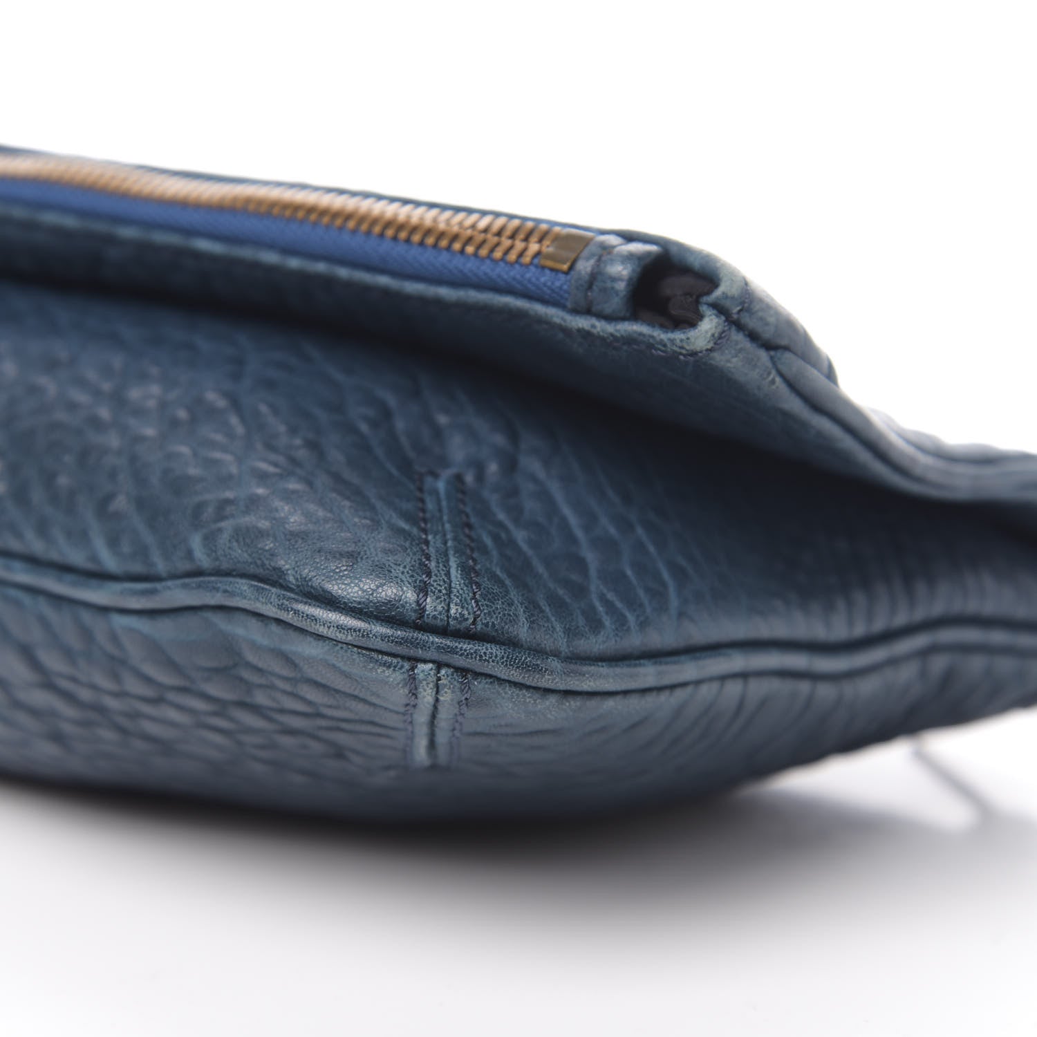Alexander Wang Textured Lambskin Dumbo Fold Over Clutch Blue 9 of 10