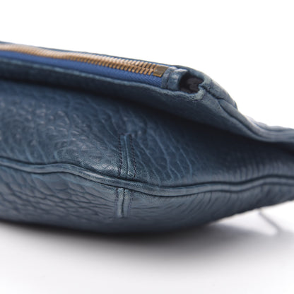 Alexander Wang Textured Lambskin Dumbo Fold Over Clutch Blue 9 of 10