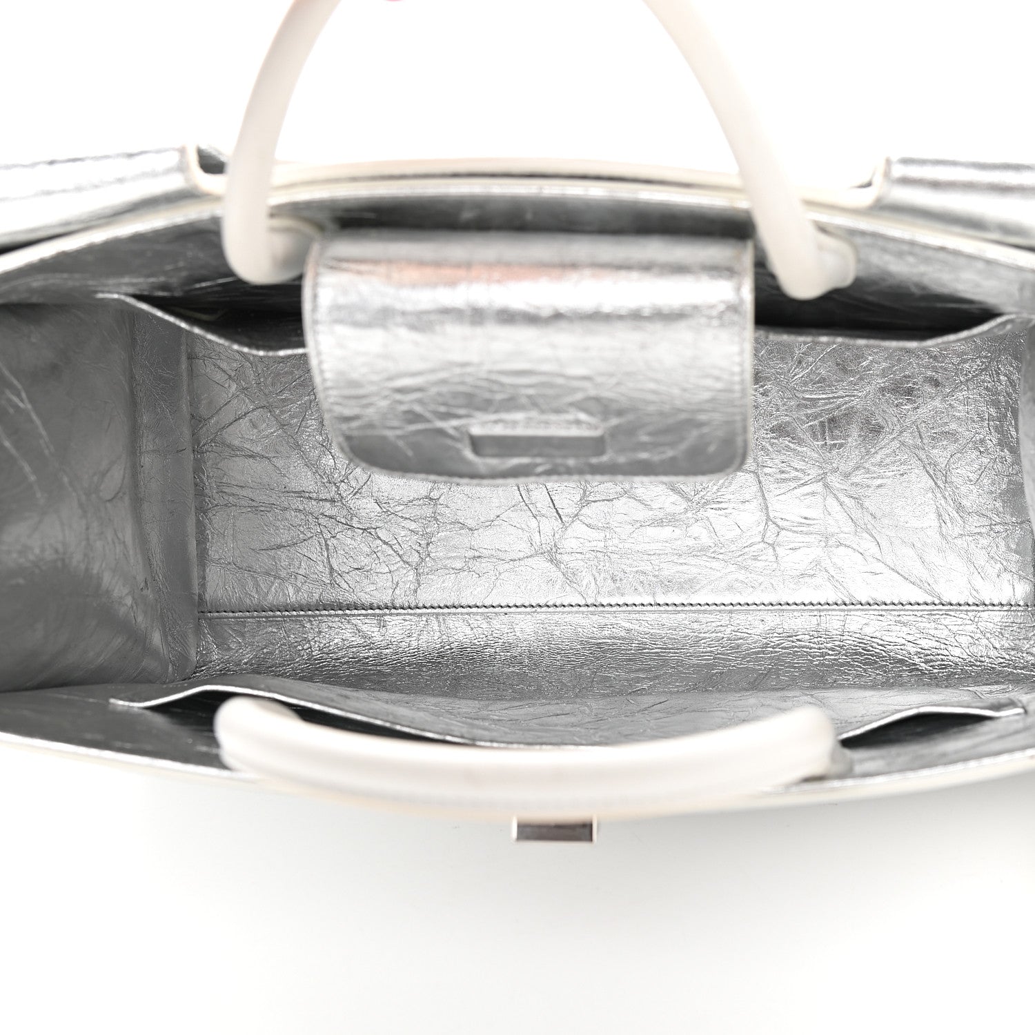 Christian Dior Metallic Calfskin Large Diorever Flap Silver 6 of 12