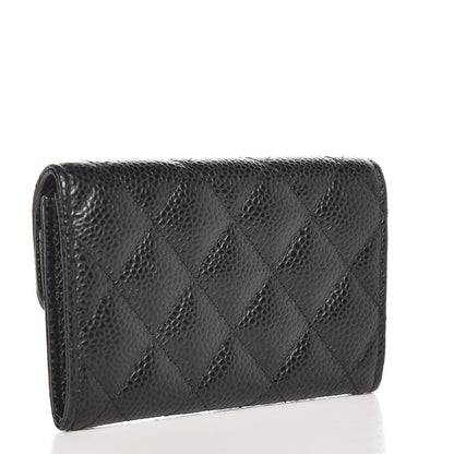 Chanel Caviar Quilted Flap Card Holder Black 3 of 9
