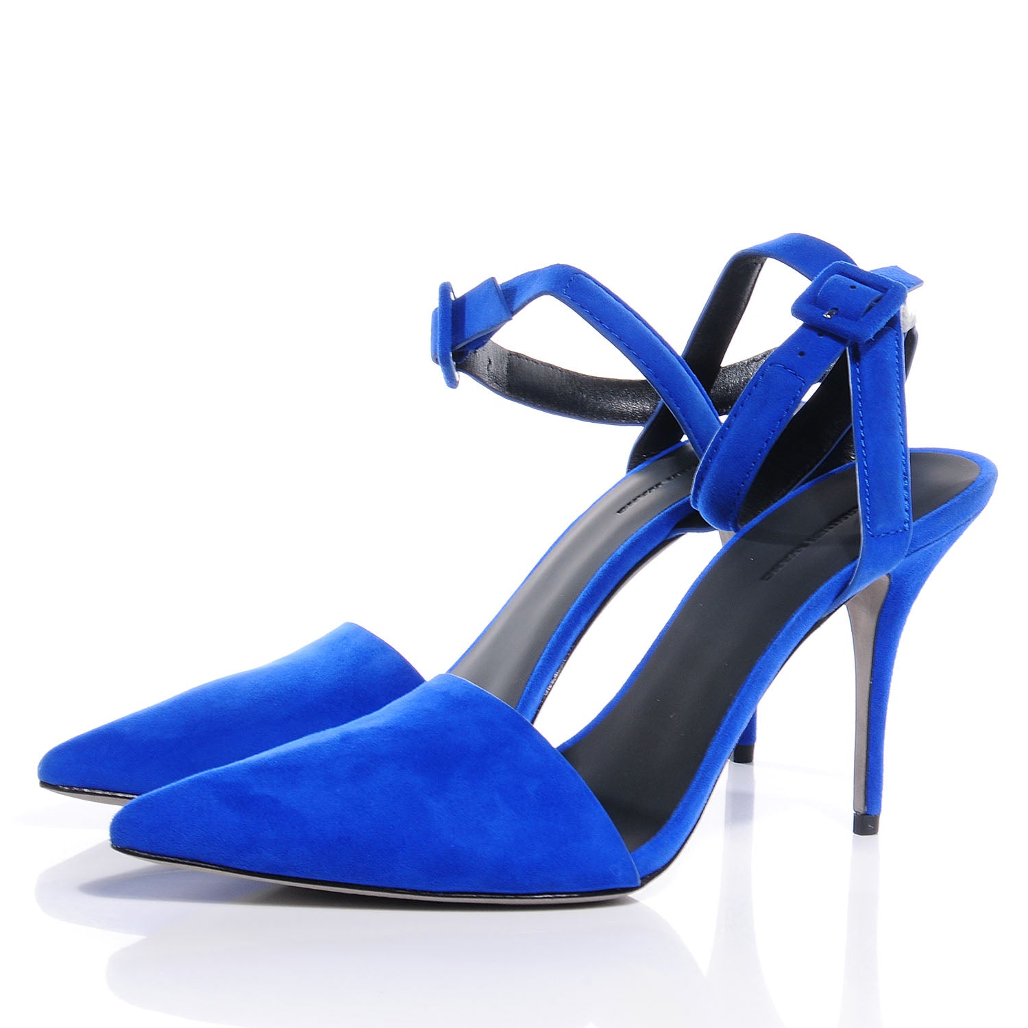 Alexander Wang Suede Lovisa Ankle-Wrap Pumps 39 Royal Blue 3 of 8