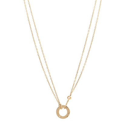 Cartier 18K Yellow Gold 2 Diamond LOVE Necklace 1 of 4