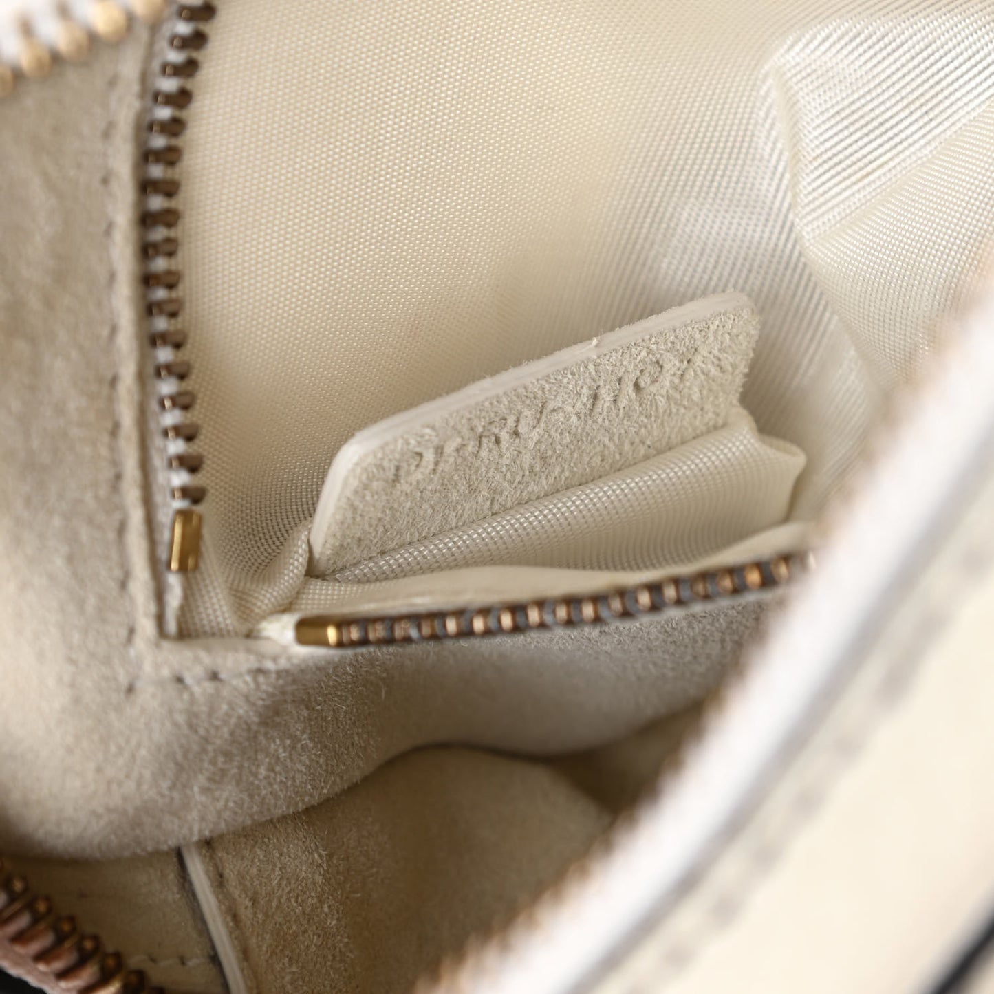 Grained Calfskin J'Adior Camera Case Clutch With Chain White