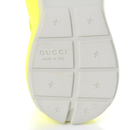 Gucci Calfskin Mens Rhyton Sneakers 10.5 Yellow Fluo 8 of 12