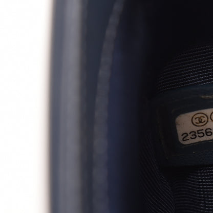 Chanel Fabric Chevron Braided Small Boy Flap Blue Ivory 7 of 12