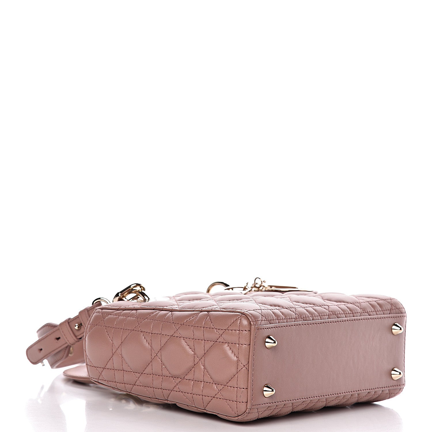Christian Dior Lambskin Cannage Small Lucky Badges My Lady Dior Petale Brique 4 of 11