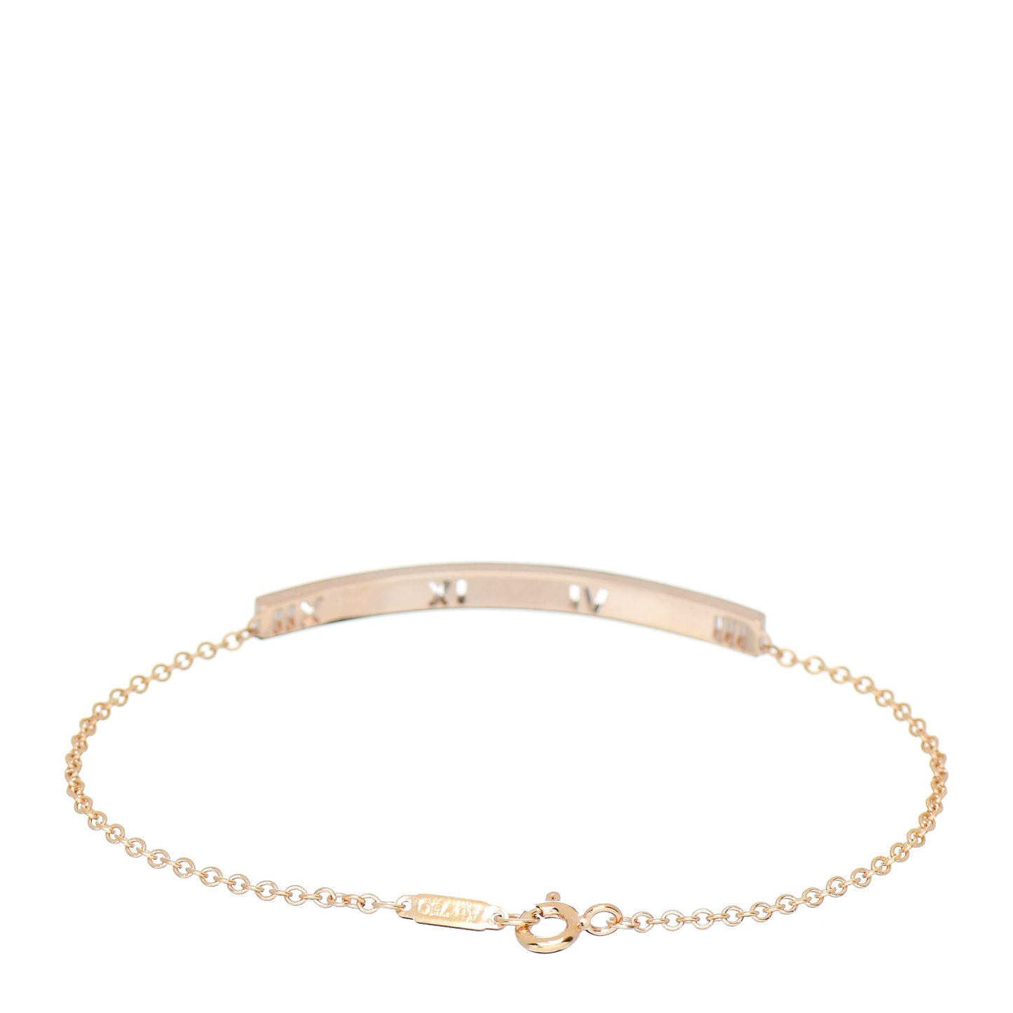 18K Rose Gold Diamond Atlas Bar Pierced Bracelet