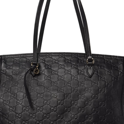 Gucci Guccissima Medium Bree Zippered Tote Black 13 of 13