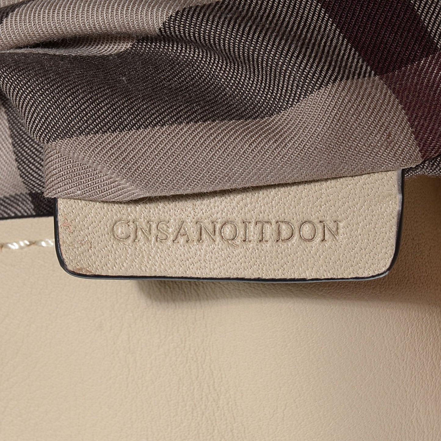 Textured Leather Small Canterbury Tote Beige