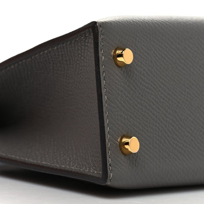 Hermes Epsom Mini Kelly Sellier 20 Gris Meyer 8 of 10