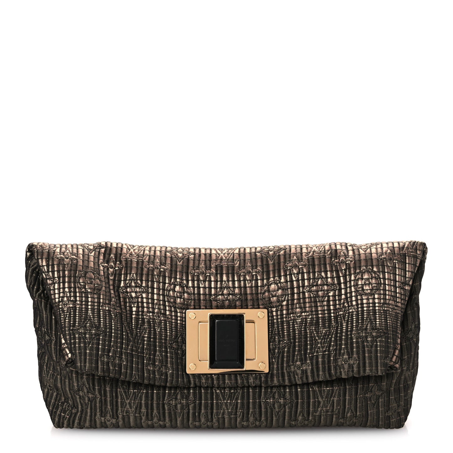 Jacquard Quilted Monogram Altair Clutch Bronze