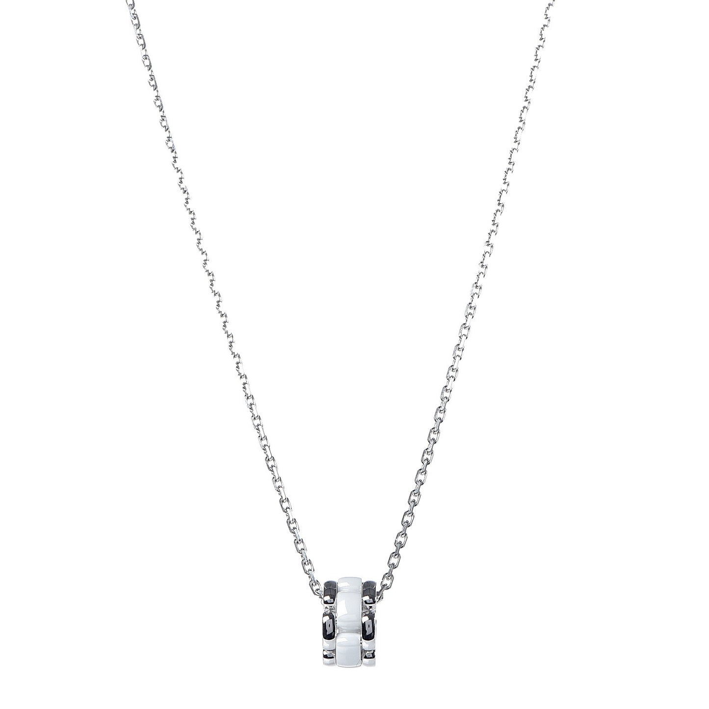 18K White Gold Ceramic Ultra Pendant Necklace White