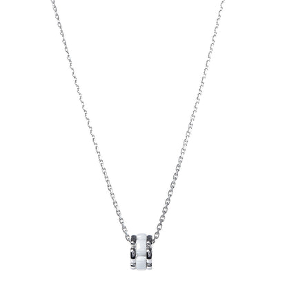 Chanel 18K White Gold Ceramic Ultra Pendant Necklace White 1 of 10