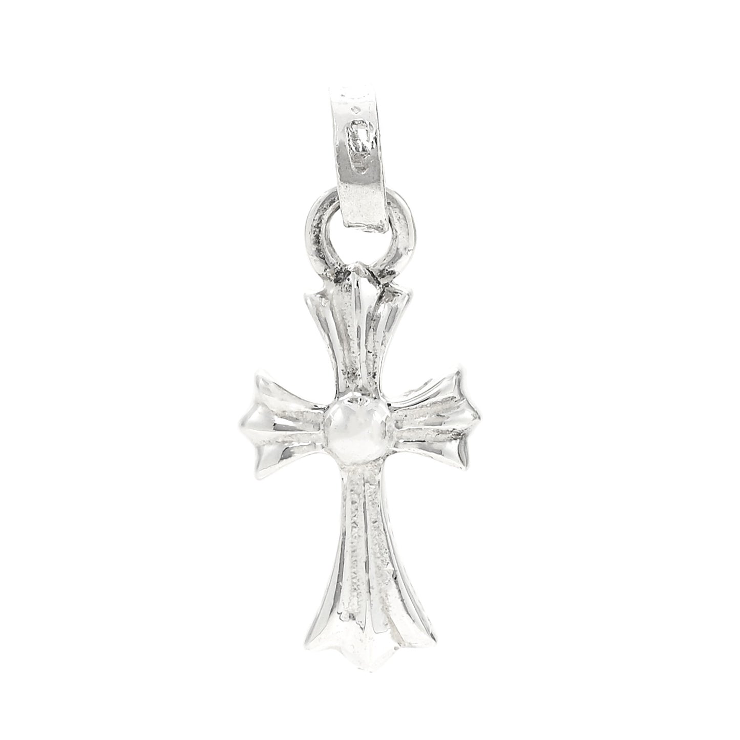 Sterling Silver Baby Fat Cross Pendant