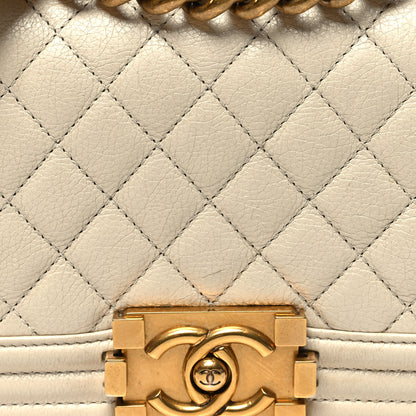 Chanel Grained Calfskin Quilted Small Boy Flap White 8 of 10