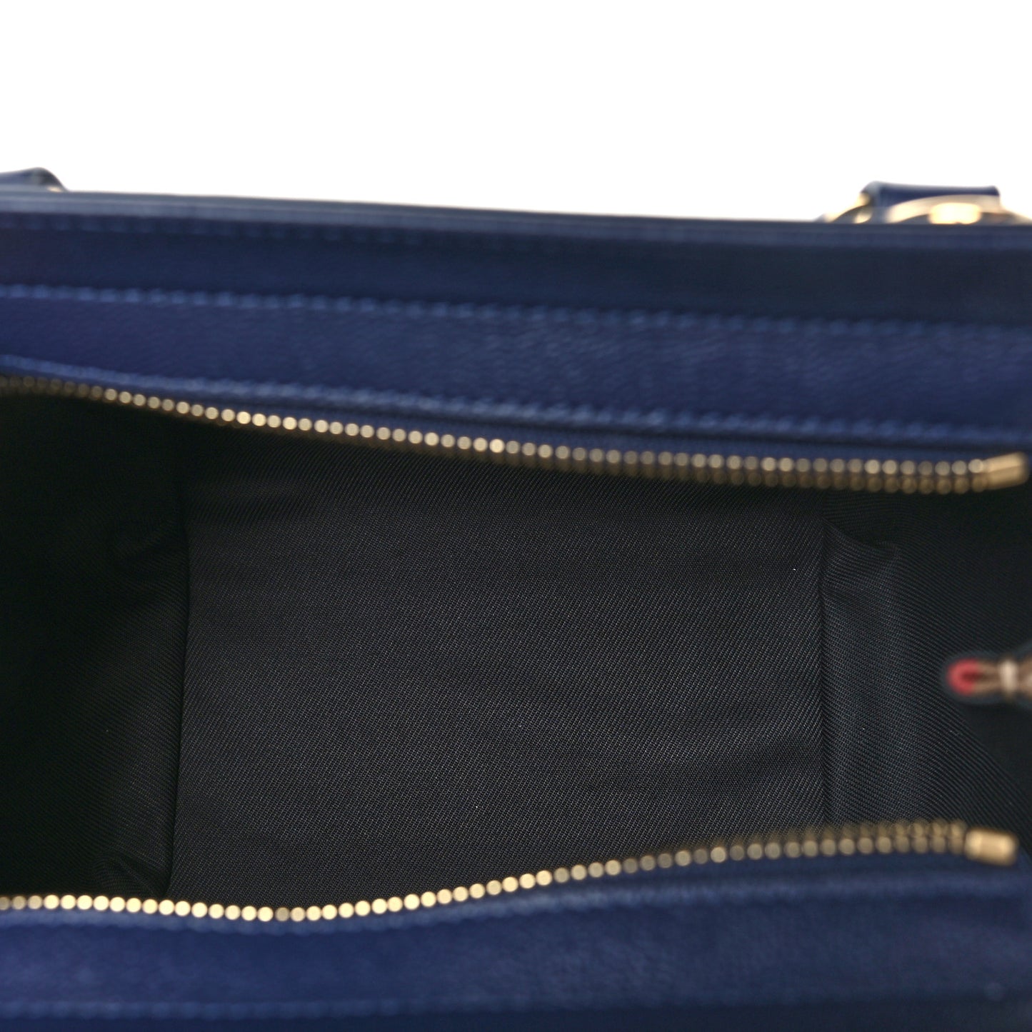 Calfskin Mega Check Mini Banwell Tote Dark Canvas Blue