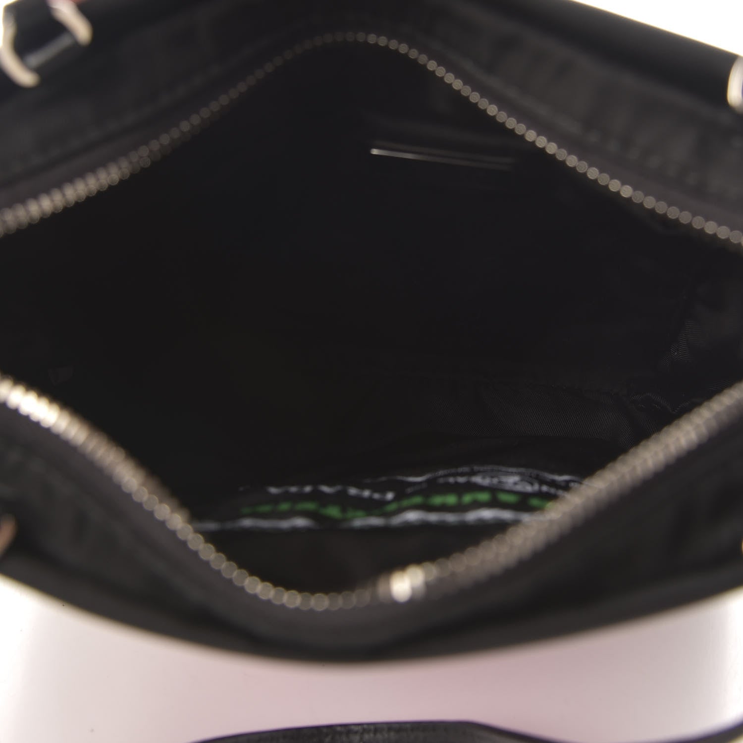 Prada X UNIVERSAL STUDIOS Tessuto Nylon Soft Calfskin Frankenstein Heart Chain Shopping Tote Black 5 of 12