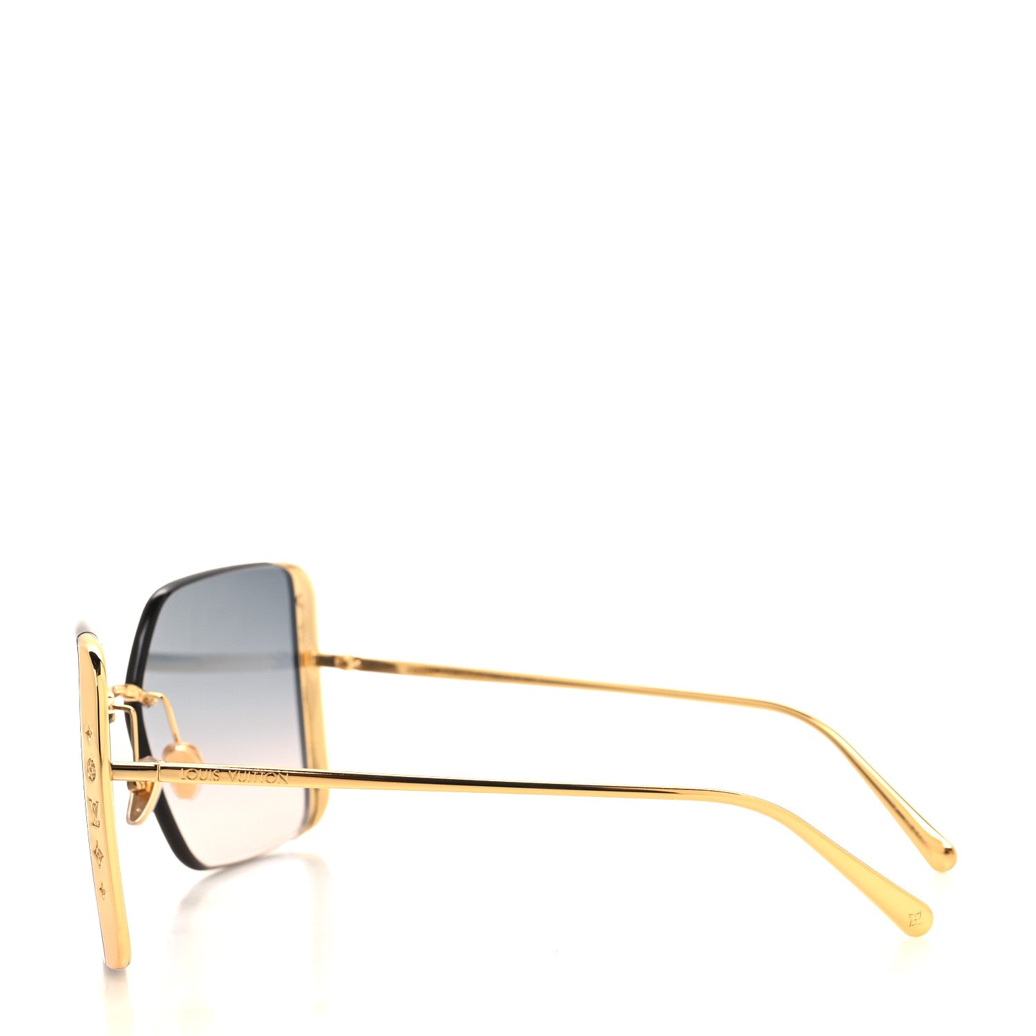 Louis Vuitton Metal LV Moon Square Sunglasses Z1994U Gold 3 of 8