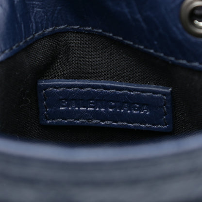 Balenciaga Agneau Arena Small Explorer Pouch with Strap Navy 7 of 8