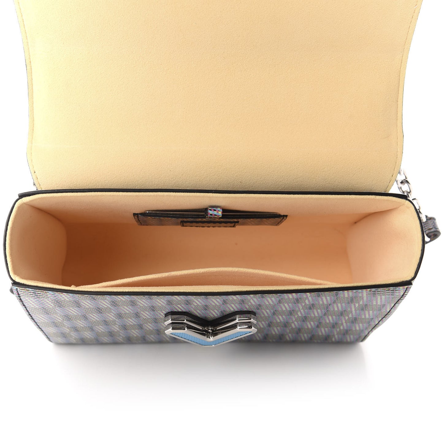 Calfskin Monogram LV Pop Twist Shoulder Bag MM Blue