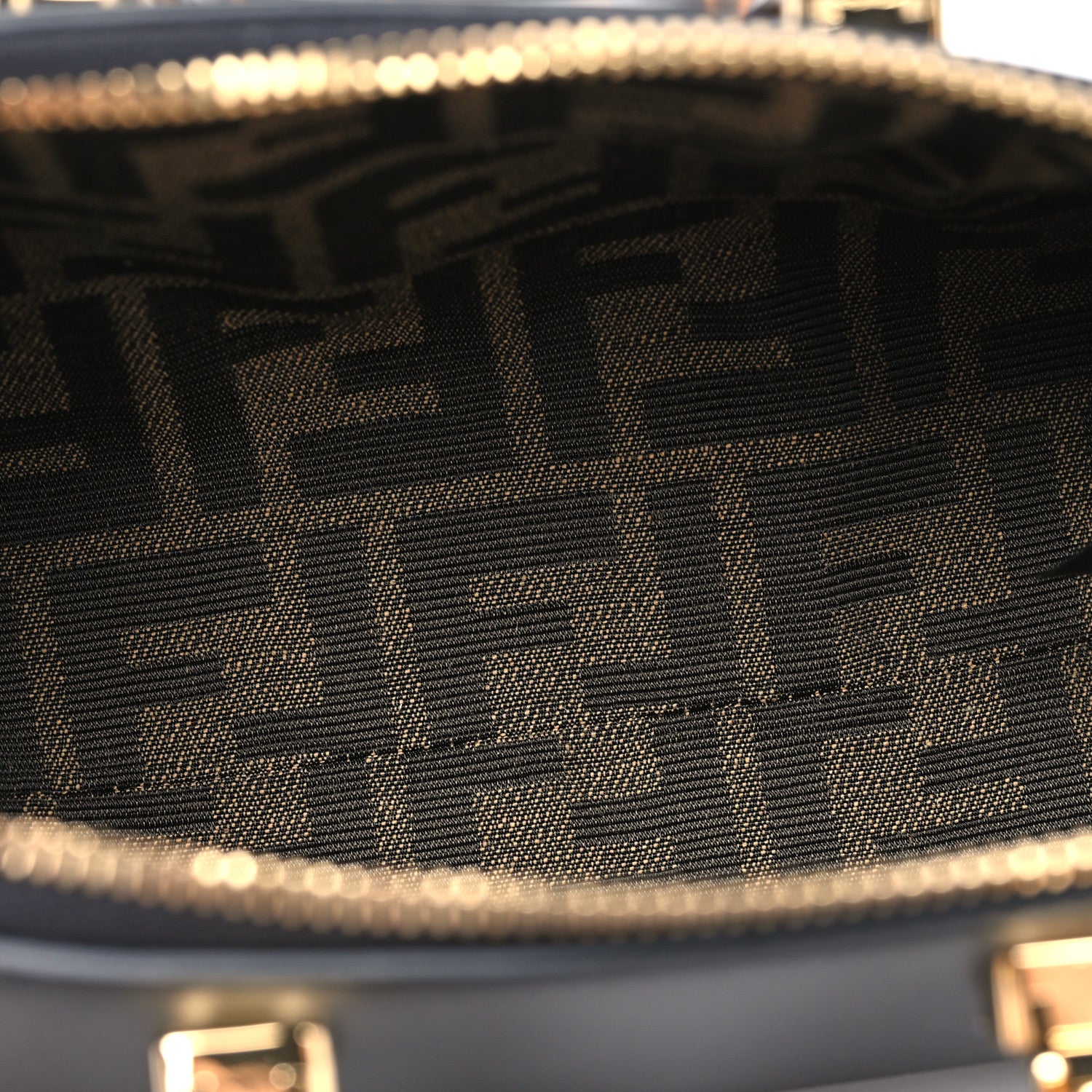 Fendi Vitello King Plexiglass Logo Embossed Mini By The Way Top Handle Boston Bag Black 5 of 10