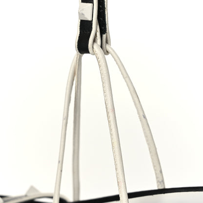 Valentino Garavani Calfskin Free Rockstud Ankle T-Strap Sandals 39 Black Optic White 9 of 11