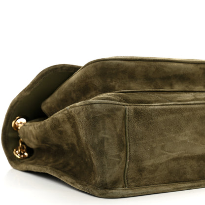 Saint Laurent Suede Monogram Medium Niki Chain Satchel Loden Green 9 of 10