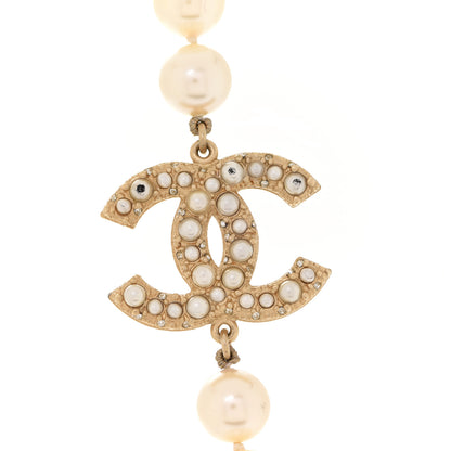 Chanel Pearl CC 100th Anniversary Necklace Light Gold 4 of 6
